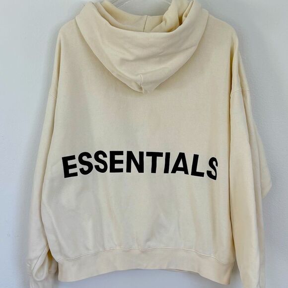 Essentials Other - Essentials Fear Of God Hoodie Pullover Long Sleeve Cream Size Medium